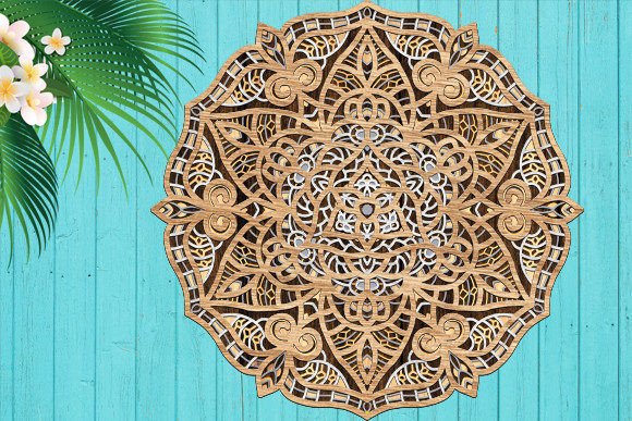 3D Laser Cut Mandala Flower: Elevate Your Digital Design