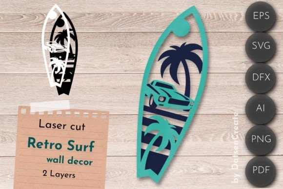 Create Coastal Charm with Retro Summer Laser Cut Art