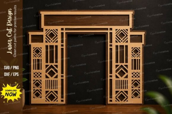 Decorative Archway Frame Laser Cut SVG