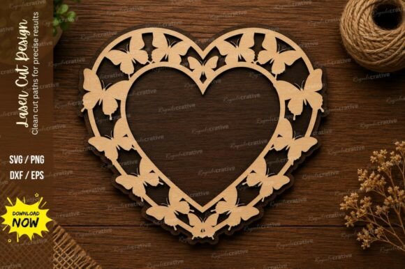 Floral Heart Vine Laser Cut SVG Design: A Creative Asset