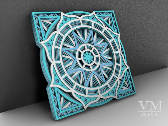 Flower Mandala SVG: Layered Laser Cutting Template