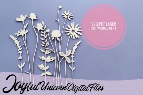 Laser Cut Wildflowers SVG Bundle