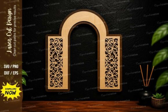 Minimal Arch Frame Laser Cut SVG Design for Modern Projects