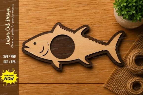 Minimal Fish SVG: Premium Laser Cut Design File Set
