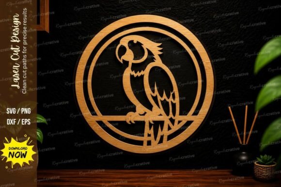 Parrot Circle Laser Cut SVG Design for Stunning Creations